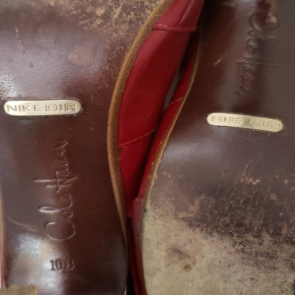 Cole Haan patent leather slingback Sandal Red s10B - Picture 5 of 12